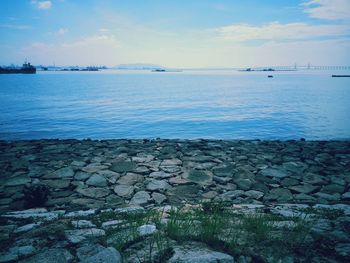 Scenic view of sea against sky