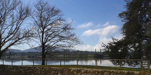 Scenic view of river against sky