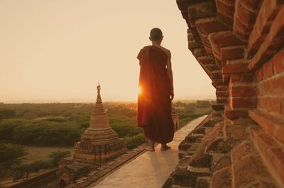 Rear view of a temple