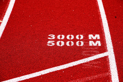 Close-up of arrow sign