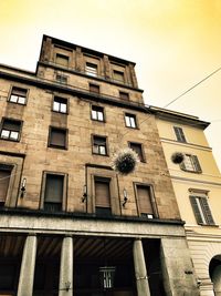 Low angle view of building against sky