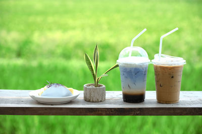 Close-up of drink on table