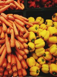 Full frame shot of vegetables at market stall