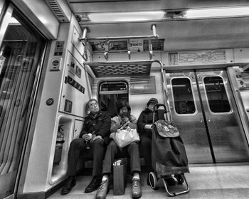 People sitting in train