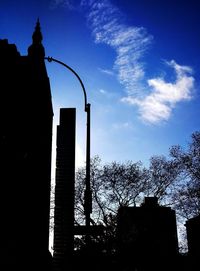 Low angle view of built structure against blue sky