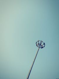 Low angle view of electric lamp