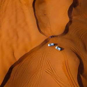 High angle view of beach
