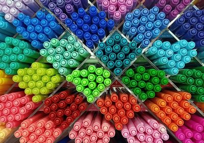 Full frame shot of multi colored pencils