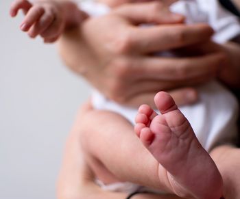 Close-up of baby hands