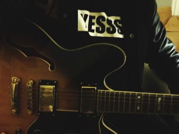 Close-up of a guitar