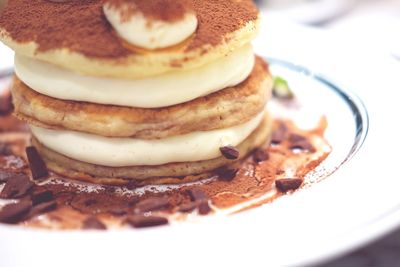 Close-up of cake in plate