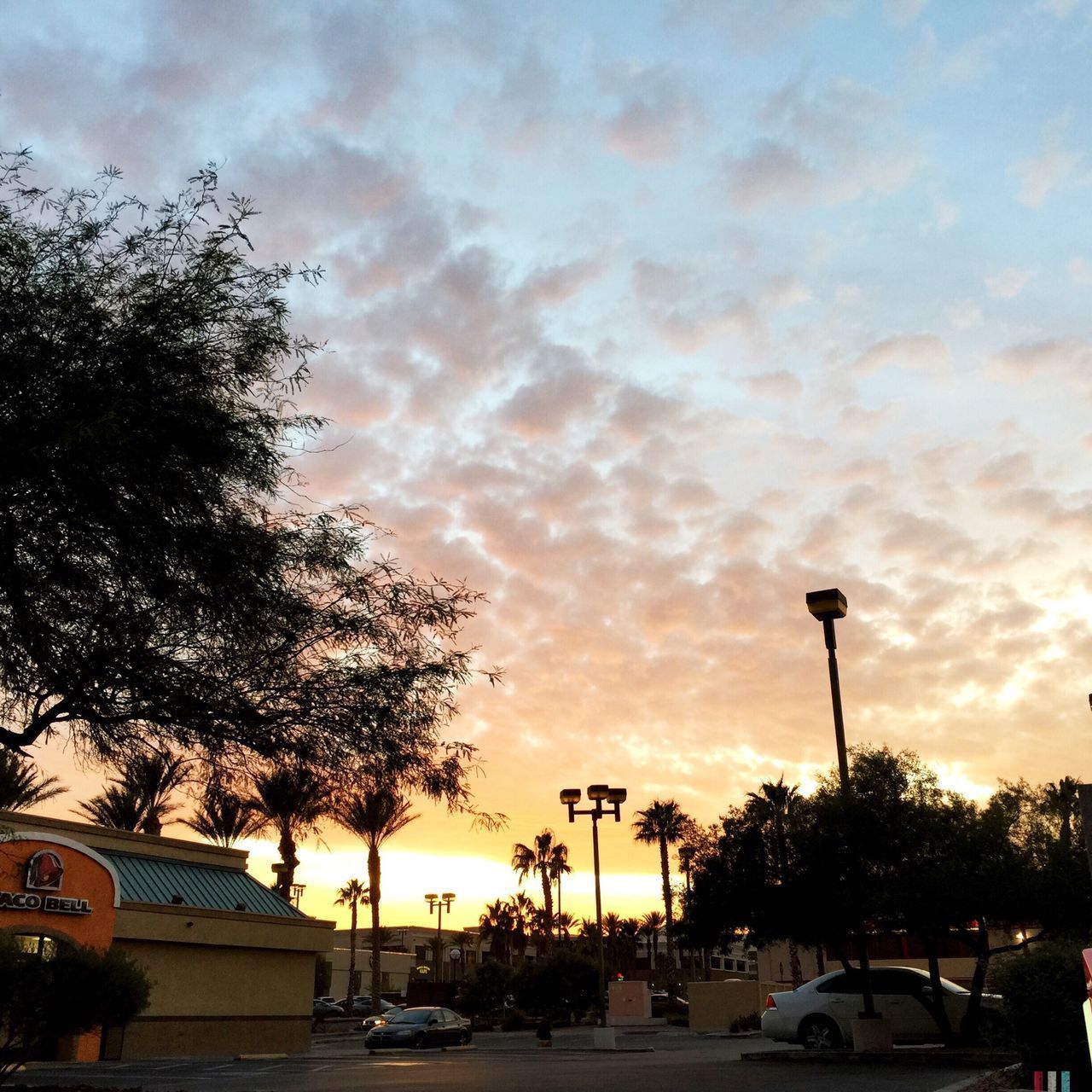 PARKING LOT AT SUNSET