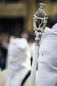 Close-up of person with mask during religious celebration