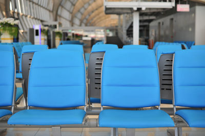 Stack of empty chairs