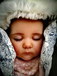 Close-up portrait of baby girl