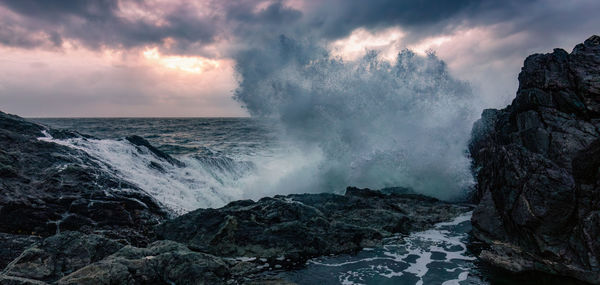 Scenic view of sea against sky