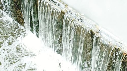 Water splashing on dam