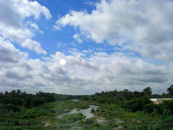 Scenic view of river against sky