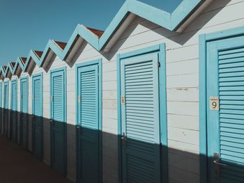 Exterior of building against blue sky