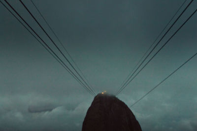 Low section of man against sky