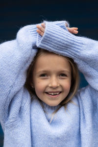 Portrait of woman wearing warm clothing