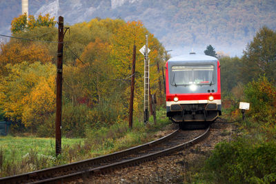 Train on railroad track