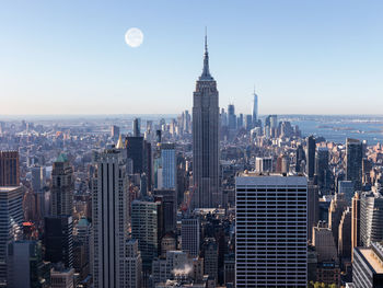 View of skyscrapers in city