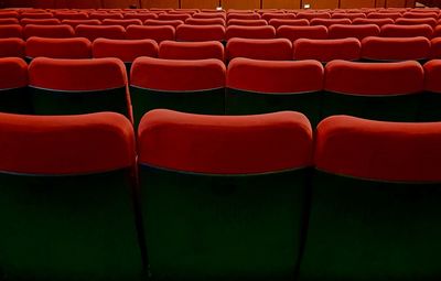 Full frame shot of empty chairs