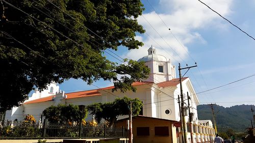 Low angle view of built structure against sky