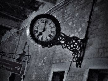 Low angle view of clock