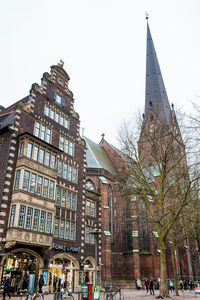 Low angle view of buildings against sky