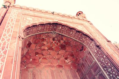 Low angle view of historical building against clear sky