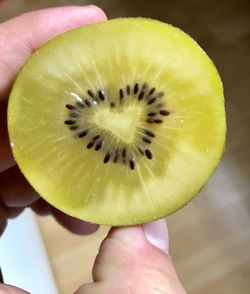 Close-up of hand holding fruit