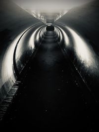 Surface level of empty tunnel