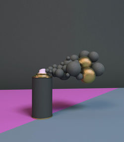 Close-up of objects on table
