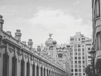 Low angle view of buildings against sky