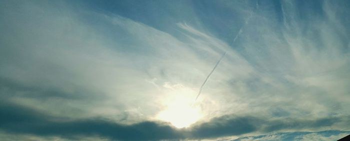 Low angle view of cloudy sky