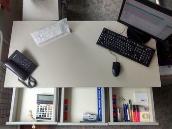 Close-up of books on table