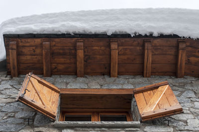 View of wood in winter