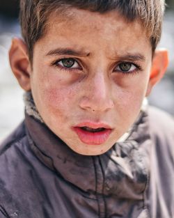 Close-up portrait of boy