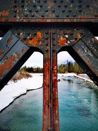 Close-up of bridge