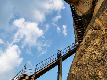 Low angle view of bridge against sky