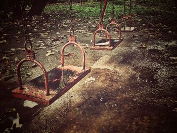 Close-up of playground