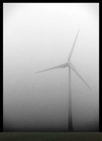 Wind turbines on landscape