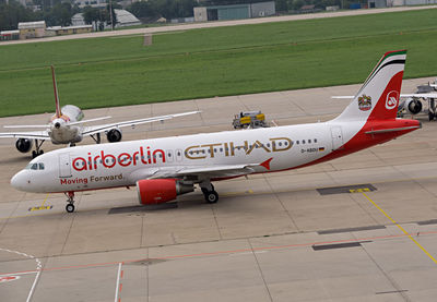 Airplane on airport runway