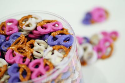 Close-up of dessert on table