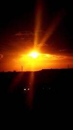 Silhouette of landscape at sunset