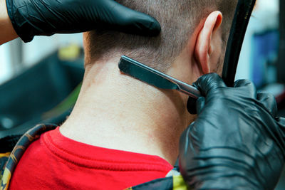 Barber shop male haircut