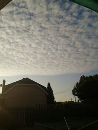 View of buildings against cloudy sky