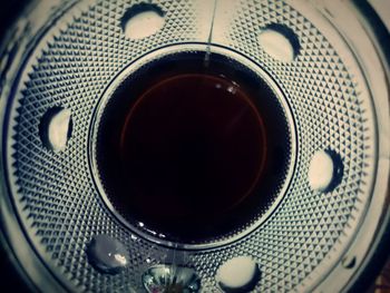 High angle view of black coffee